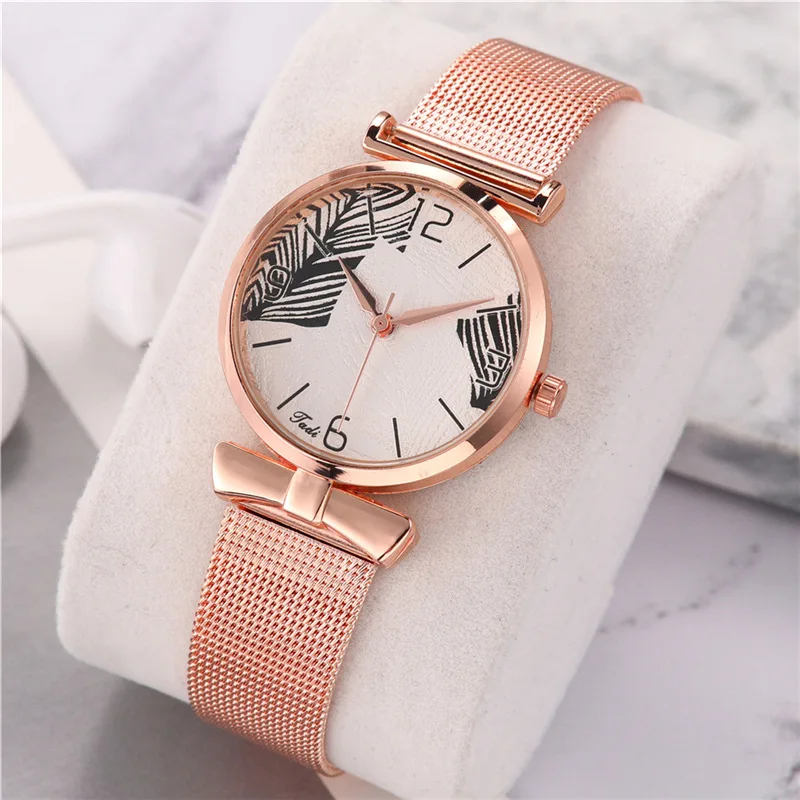 Leaf Ladies Watch Women's Watch Butterfly Mesh with Quartz Performance Goods