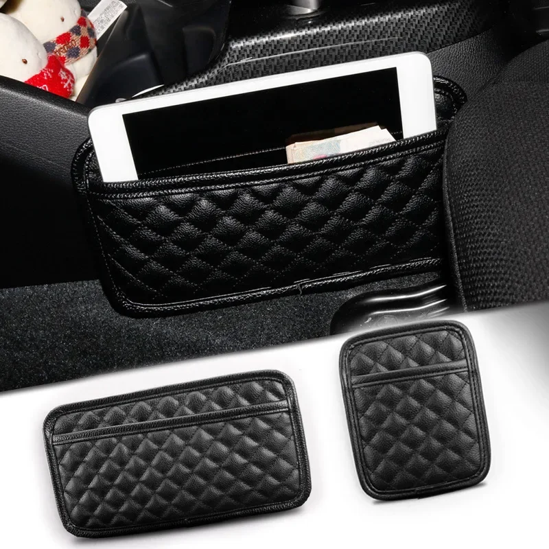 Multifunction Car Organizers Pocket Bags For Car Storage Box Collecting Bag For Cards Phone Key Sticky Pouch In Car Interior