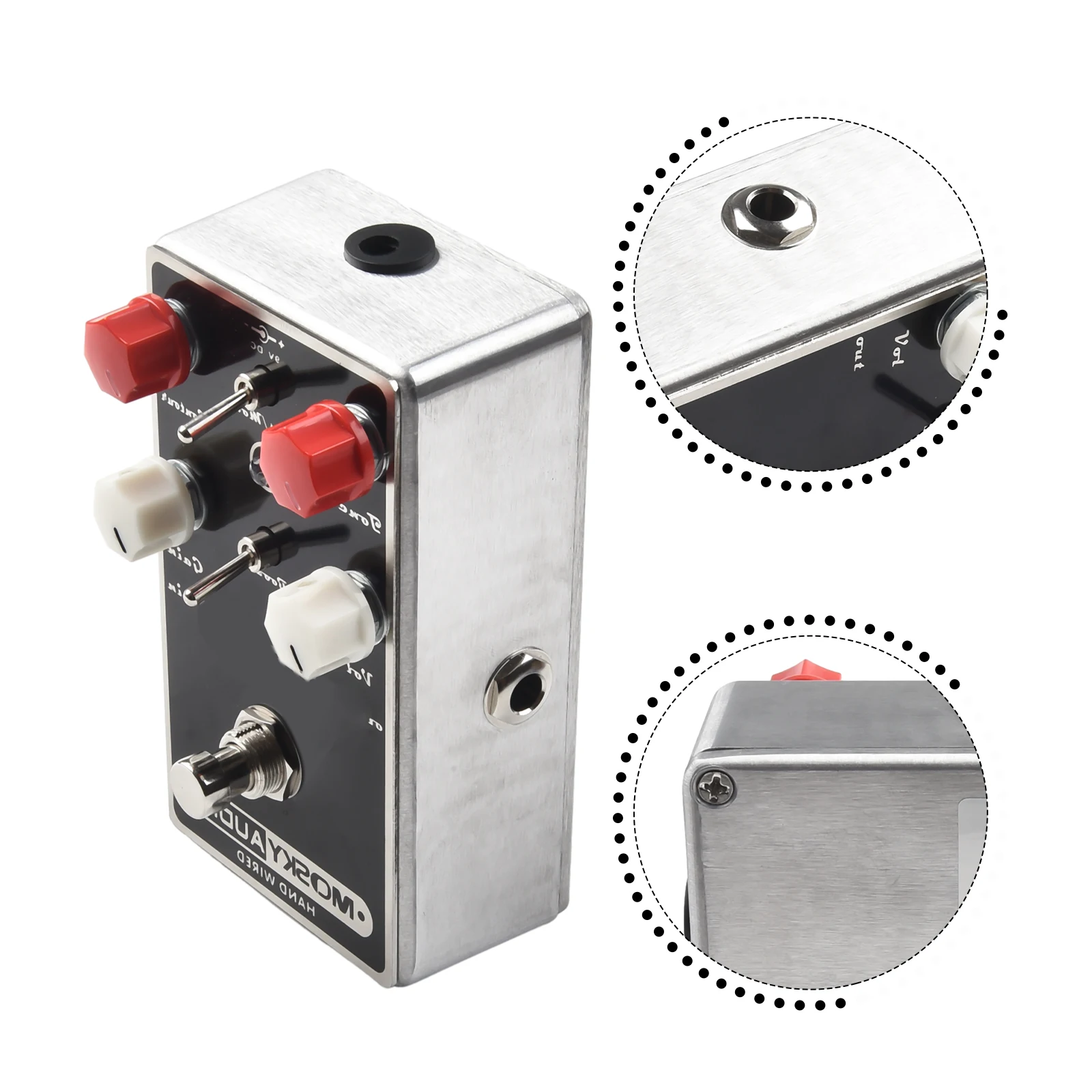 

Мультиэффект-педаль Distortion Overdrive Buffer Delay Reverb с индикатором состояния байпаса, совместимая с Mosky Brown