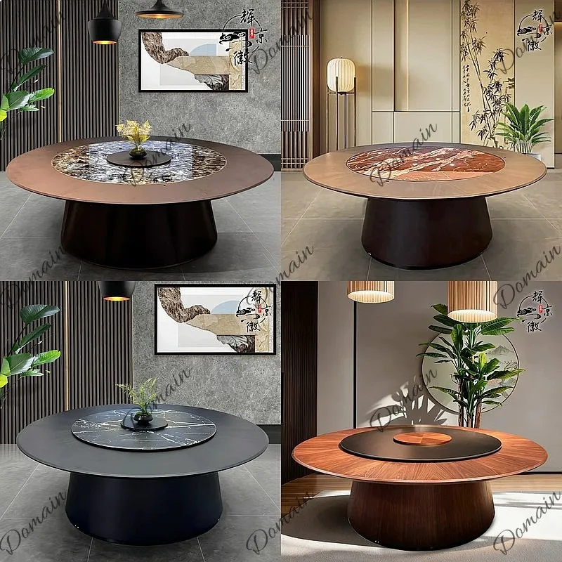 New Chinese Style Hotel  Lazy Susan Round Dining Table for Restaurant Banquet