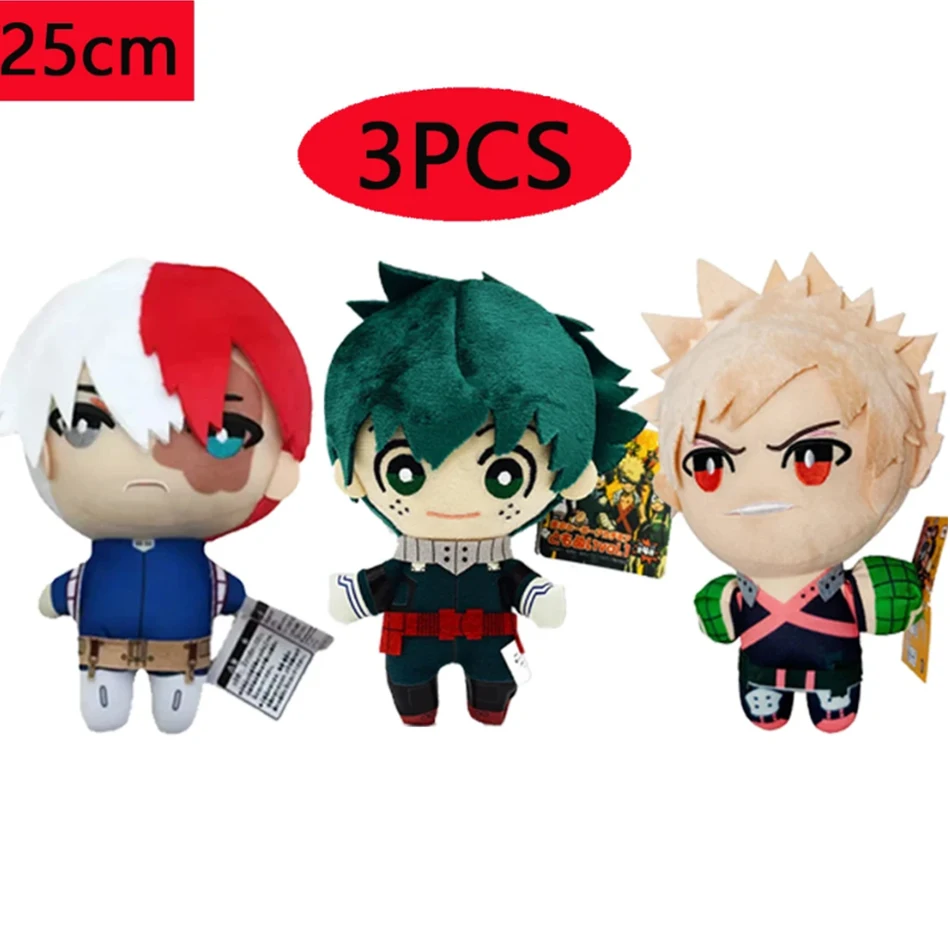 2026.New Jouet en peluche de dessin animé My Heroes Academy, 3 styles, Izuku Midoriya Katsuki Bakugou Shouto Todoroki, Gifts*.
