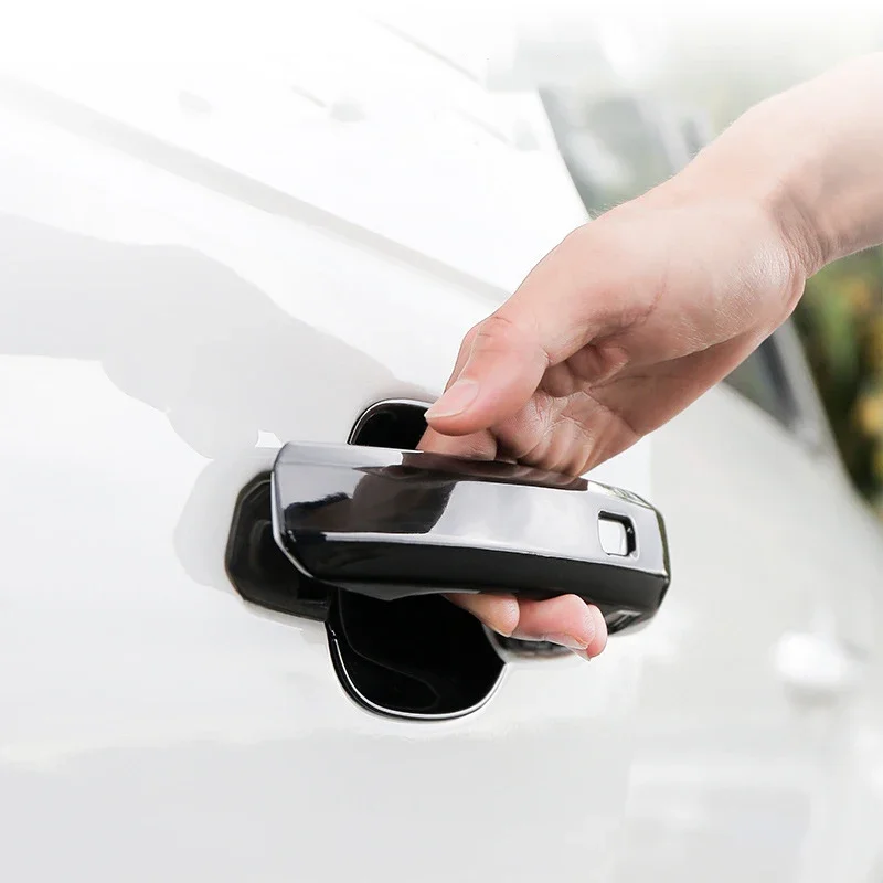 

For Audi A4 B9 A5 F5 Q5 FY 2016-2025 ABS Piano Black Exterior Handle Door Bowl Stickers Door Handle Cover Stickers
