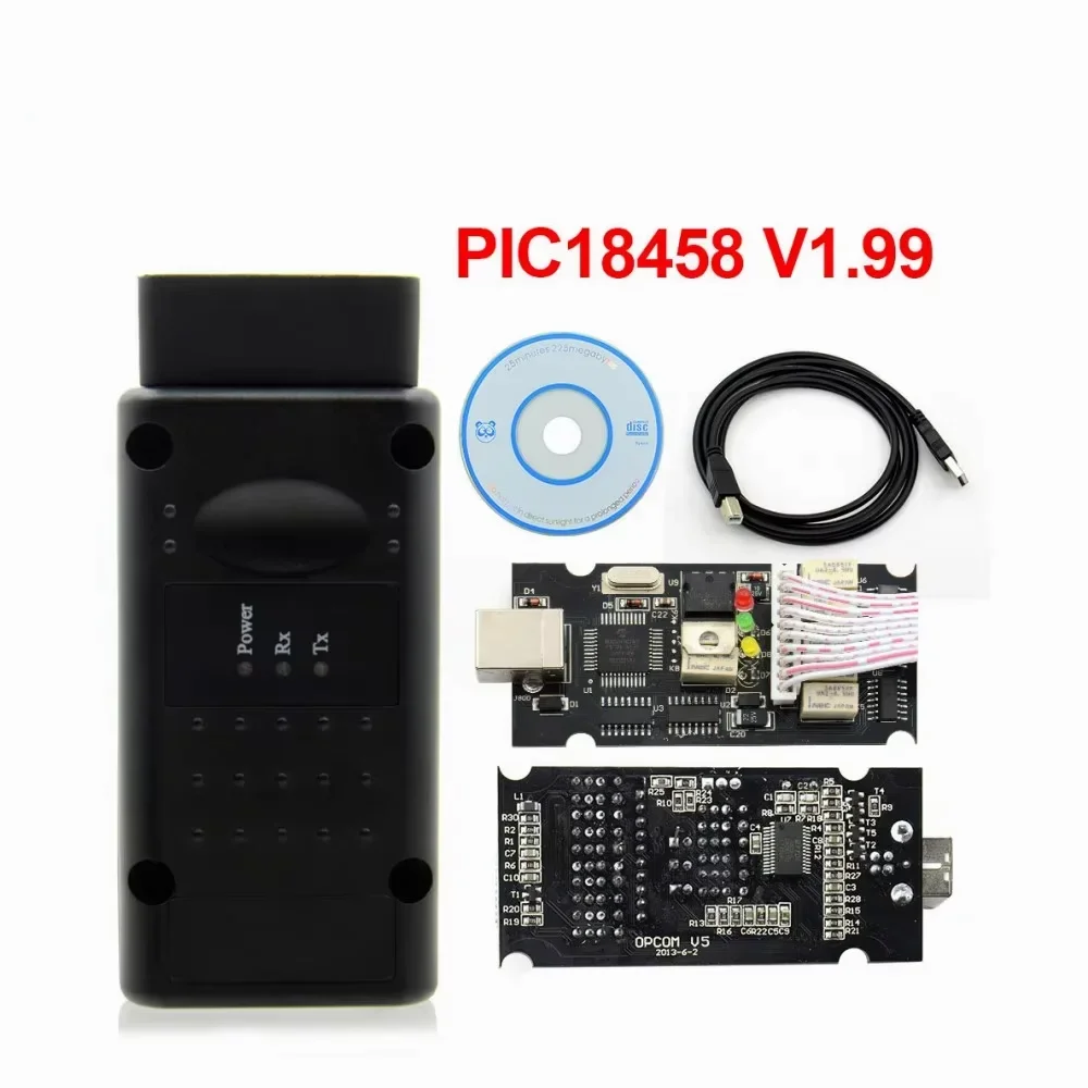 New Arrival OPCOM V1.99 Pic18f458 A+ Quality OP-COM for Op*el Diagnostic-tool OP COM with Real Pic18f458