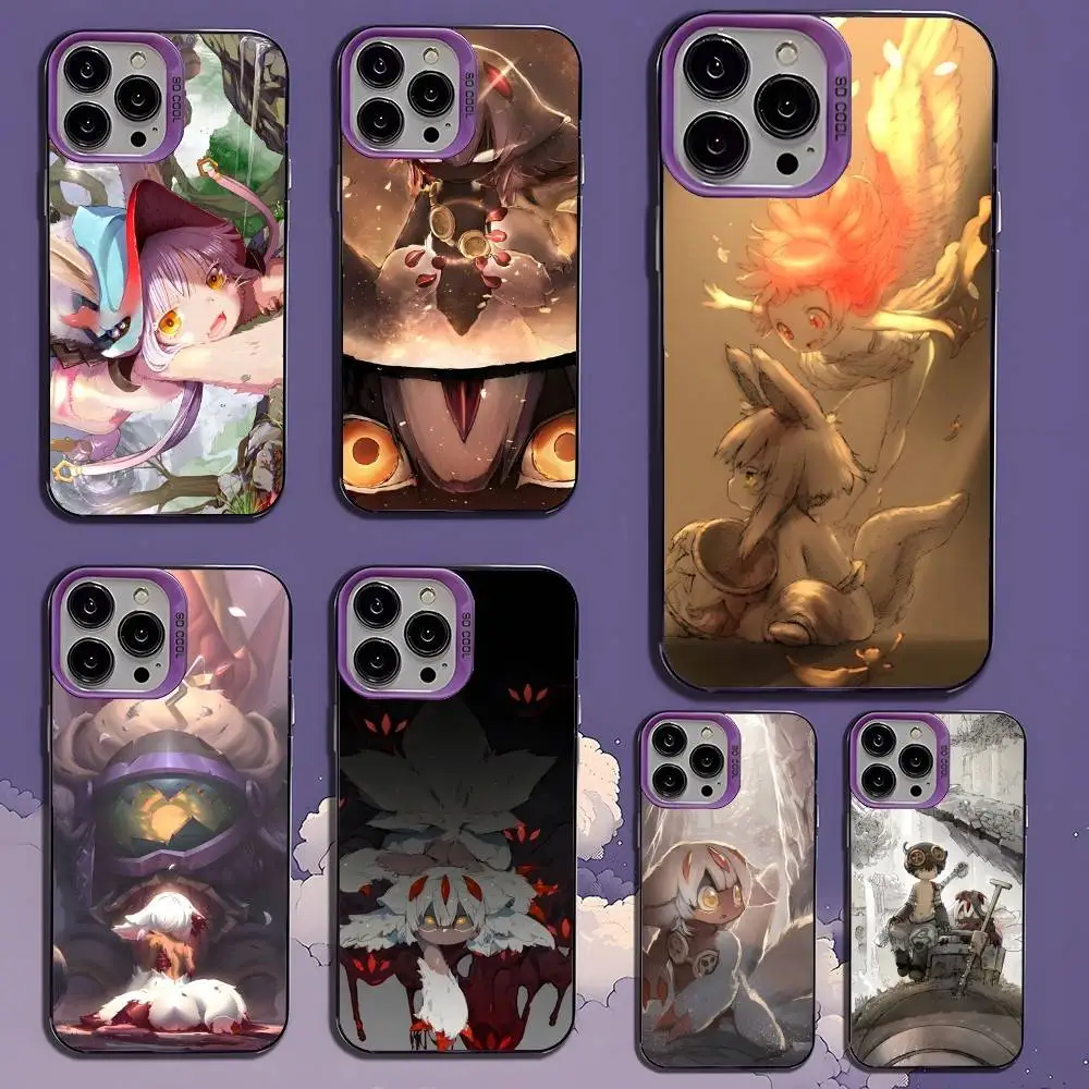

M-Made In A-Abyss Faputa Phone Case For iPhone 16,15,14,13,12,11,Mini,Pro,SE,MAX,plus,Purple Matte Silicone Cover
