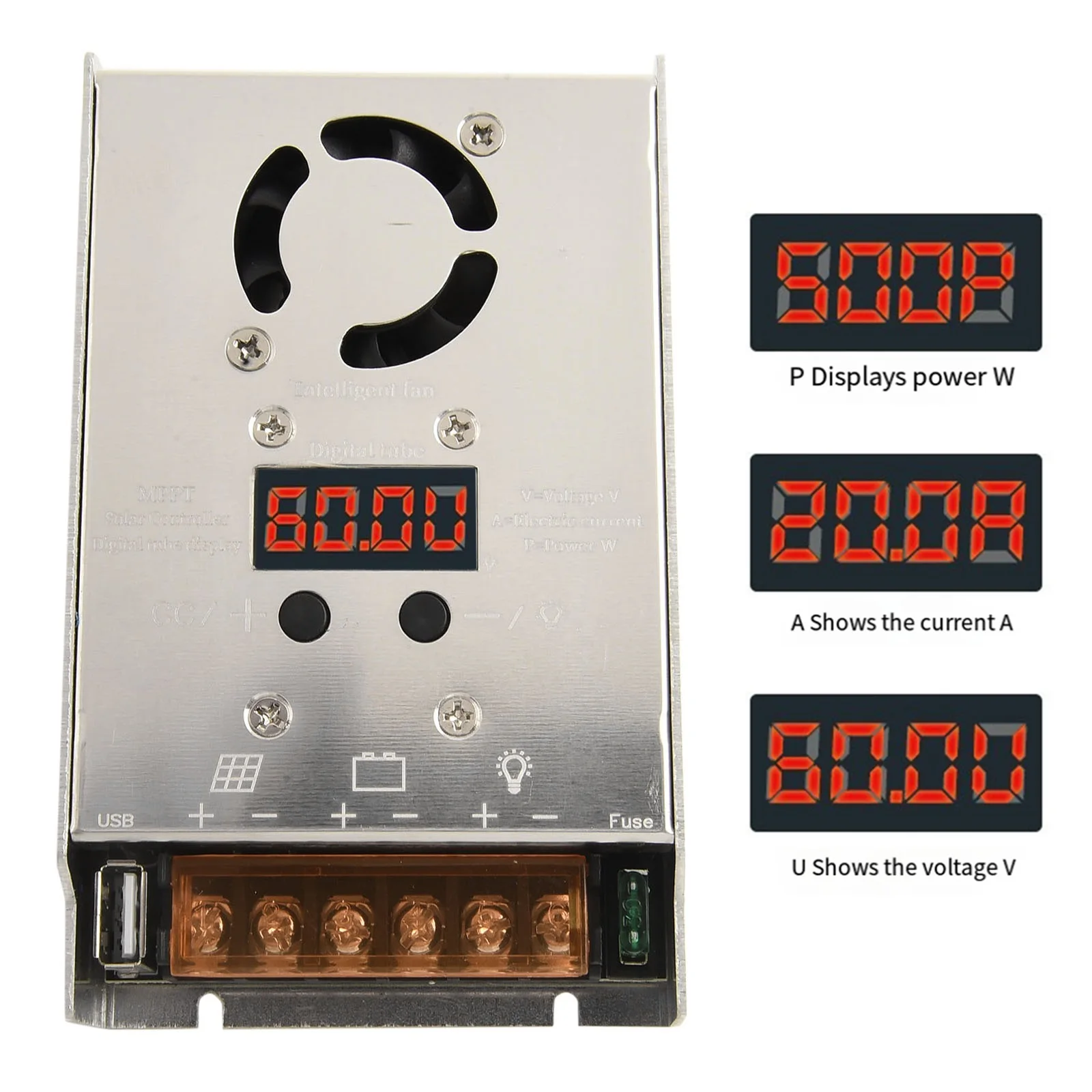 

MPPT Solar-Voltage Regulator Controller 25A 600W LED Digital Display MPPT Step-Down Solar-Controller Powered By Solar-Panels