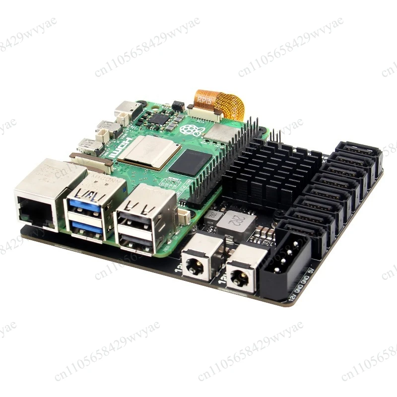 X1017 PCIe to 8‑Port SATA 3.0 Expansion Board for Raspberry Pi 5 NAS Storage