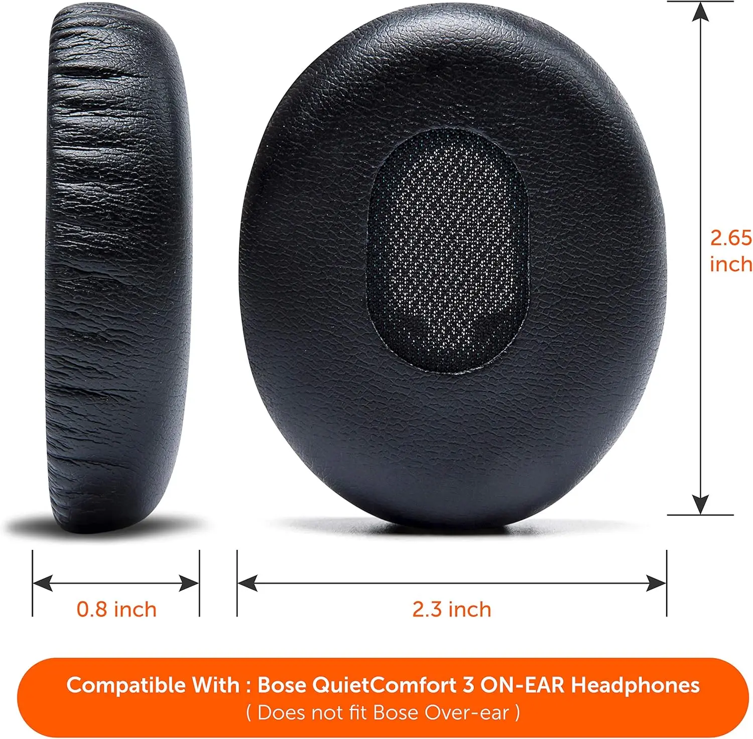 Wicked Cushions Replacement Ear Cushions for Bose QuietComfort 3 - Extra Durable Leather, Softer Memory Foam, Added Thickness