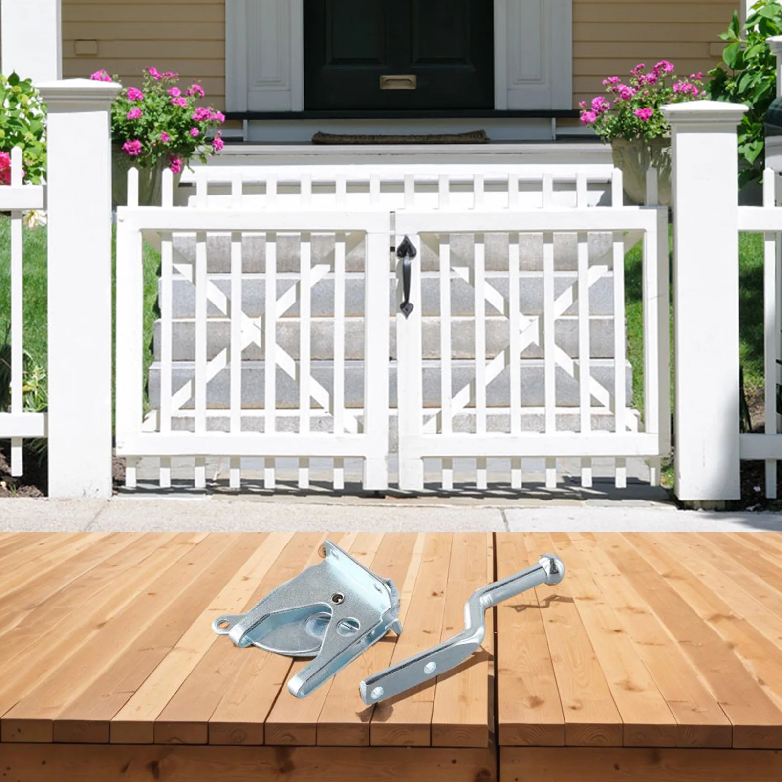 

2023 Brand New Bolt With Bolt Hinged Hinges Fence Galvanized Garden Pasture Protective Part Safety Screw Sliver