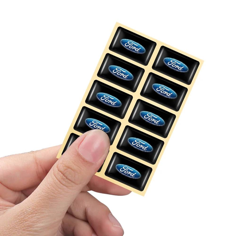 10pcs 3D Epoxy Resin Car Logo Sticker Badge Decoration Accessories Auto Styling For Ford Focus Mk2 ST Mustang Ranger Fusion Kuga view 6