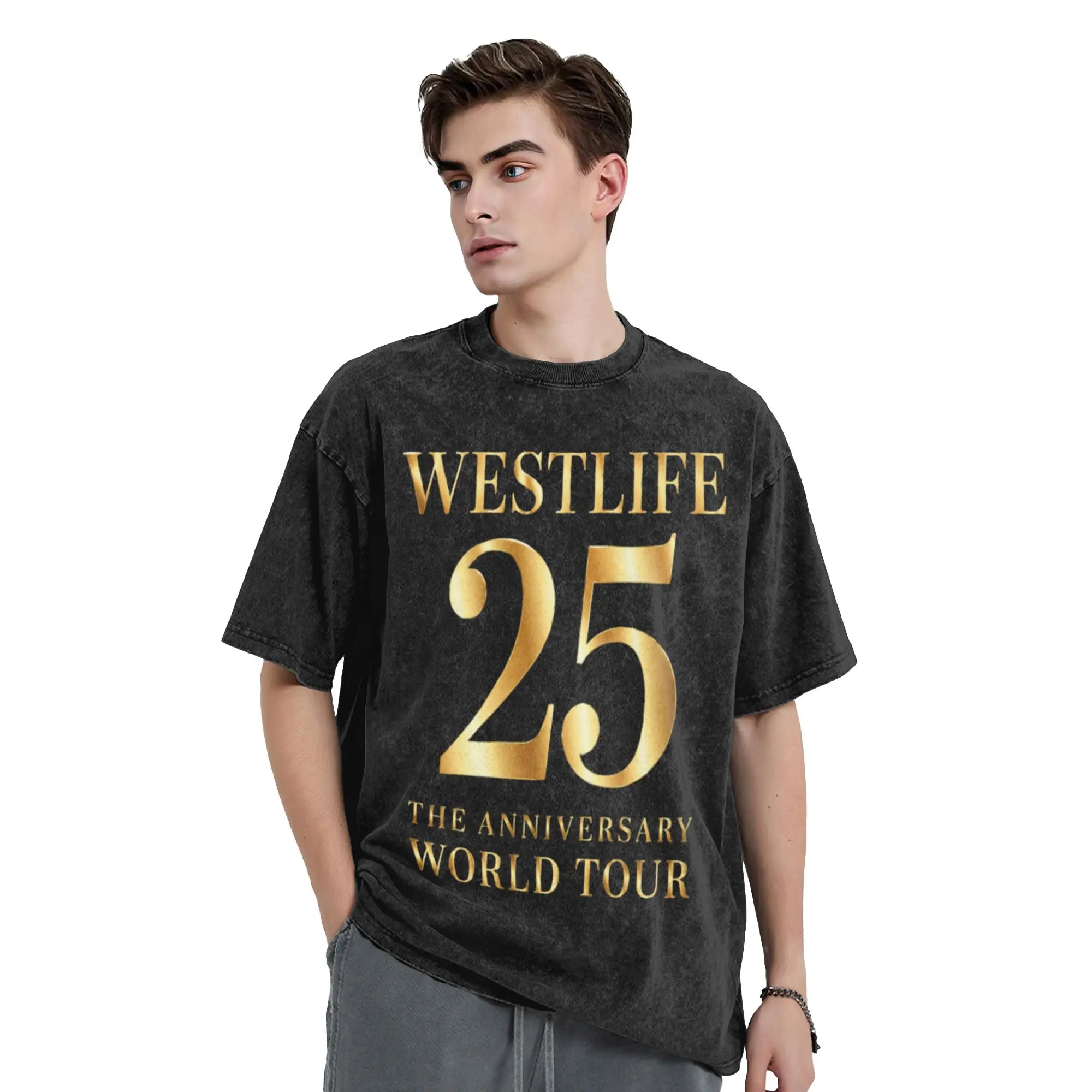 Westlife 25th Anniversary Tour 2026 T-Shirt Beach  Awesome T Shirts Cotton Tee Shirt For Man Short Sleeve Custom DIY Tops