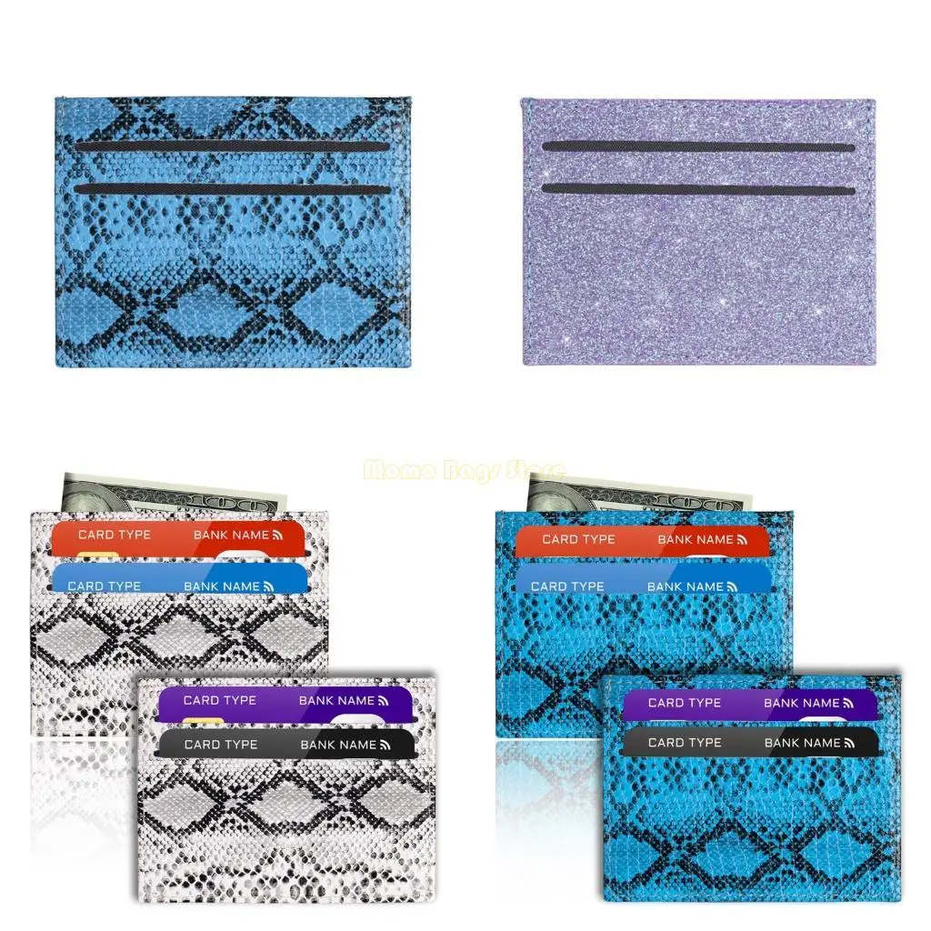 

X90D Stylish Snake Pattern Card PU Wallet For Daily Essential Storage