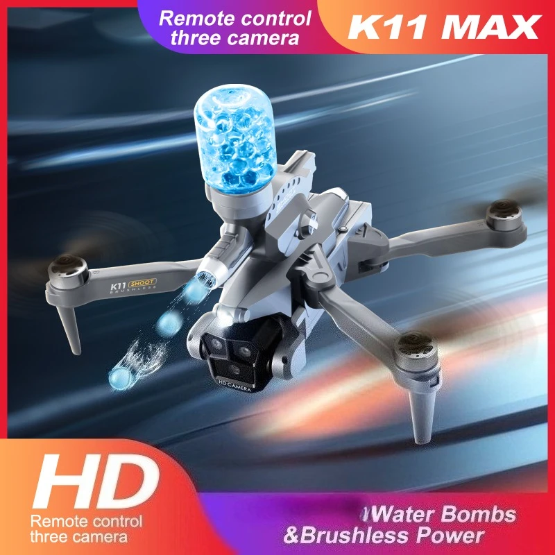 KOXIDA K11 MAX Brushless Drone 4k Aerial Photography Three Lens Spray Water ball Toy Quadcopter Remote-Controlled Aircraft Gifts - Image 2