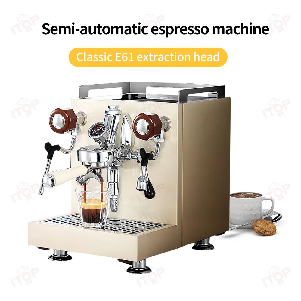Professional 58mm Dual Boiler Espresso Maker Semi-automatic for Cafes & Home with PID+NTC Precise Temperature Control