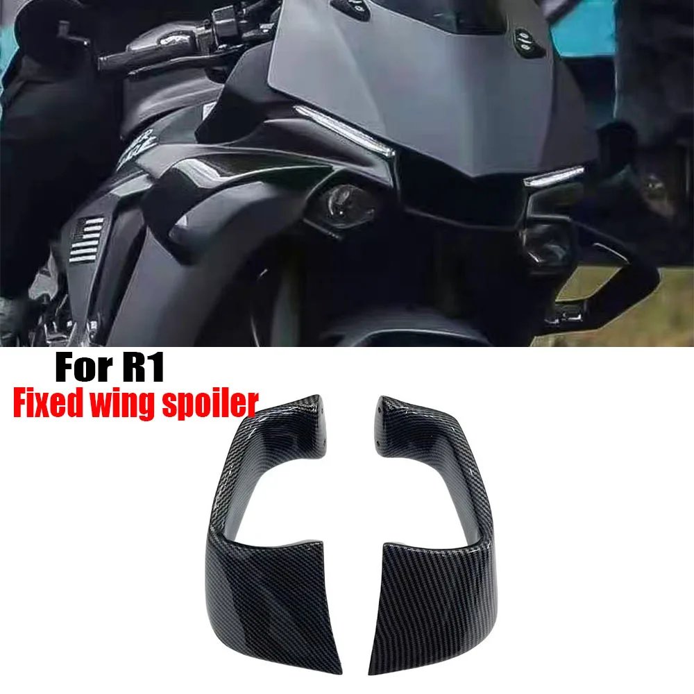

For YZF R1 2015-2023 YZF R6 2017-2023 Motorcycle abs Carbon Fiber Fixed wing Accessories spoiler Aerodynamic Winglet kit