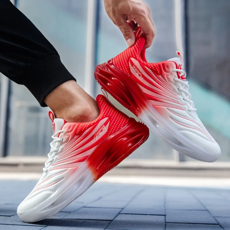 YRZL Men's Running Shoes Lightweight Slip Sneakers Breathable Mesh Man Shoes Wear Resistant Soft Sole Shoes for Man Big Size 47