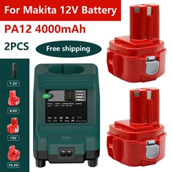 PA12 Battery 4000mAh Ni-Mh Battery For Makita 1200 1220 1201 1222 1233SA/B1235 192681-5 PA12 Power Tool Batteries 12V Battery