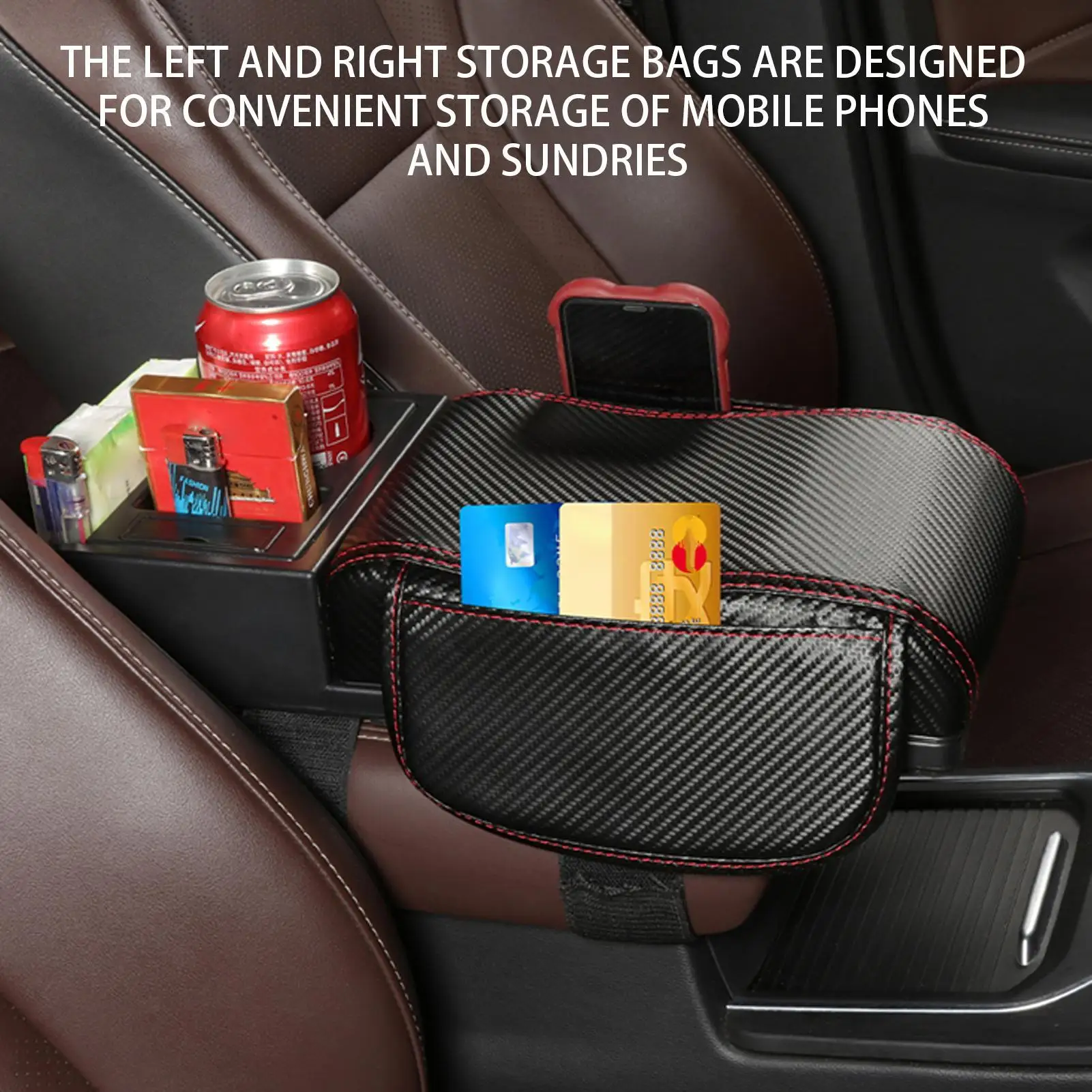 

Автомобильный подлокотник, подстаканник с USB-зарядкой, автомобильная кожаная консоль, подушка-усилитель, салон автомобиля, подлокотник, локоть