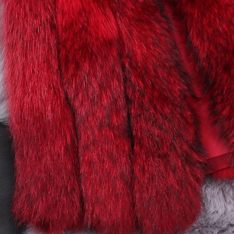 Artificial Fox Hair Short Splicing Vest Solid Color Autumn and Winter New Fur  Women's Vest Mao Mao Jacket