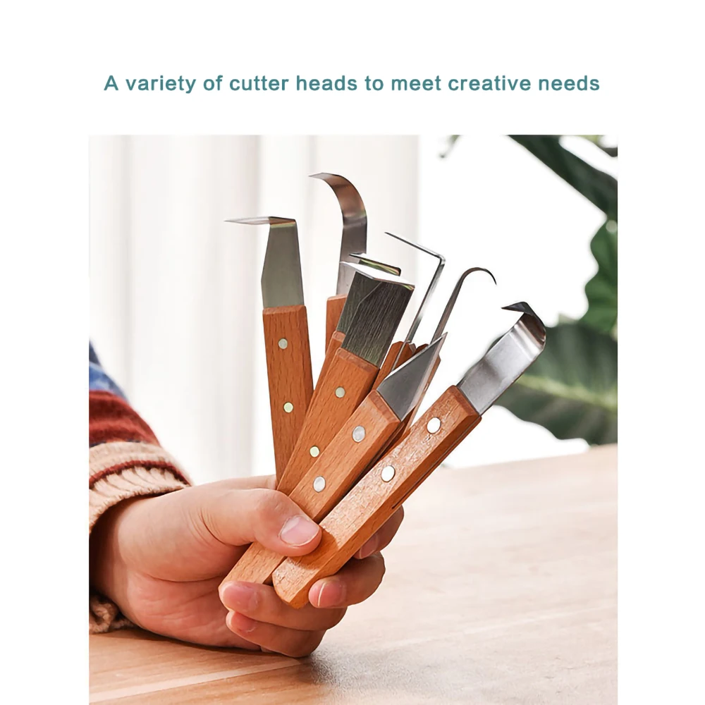 Clay Tool Carving Shaping Knife Set Wooden Stainless Steel Handle Ceramic Repair Tool Clay Model Pottery Making Tool