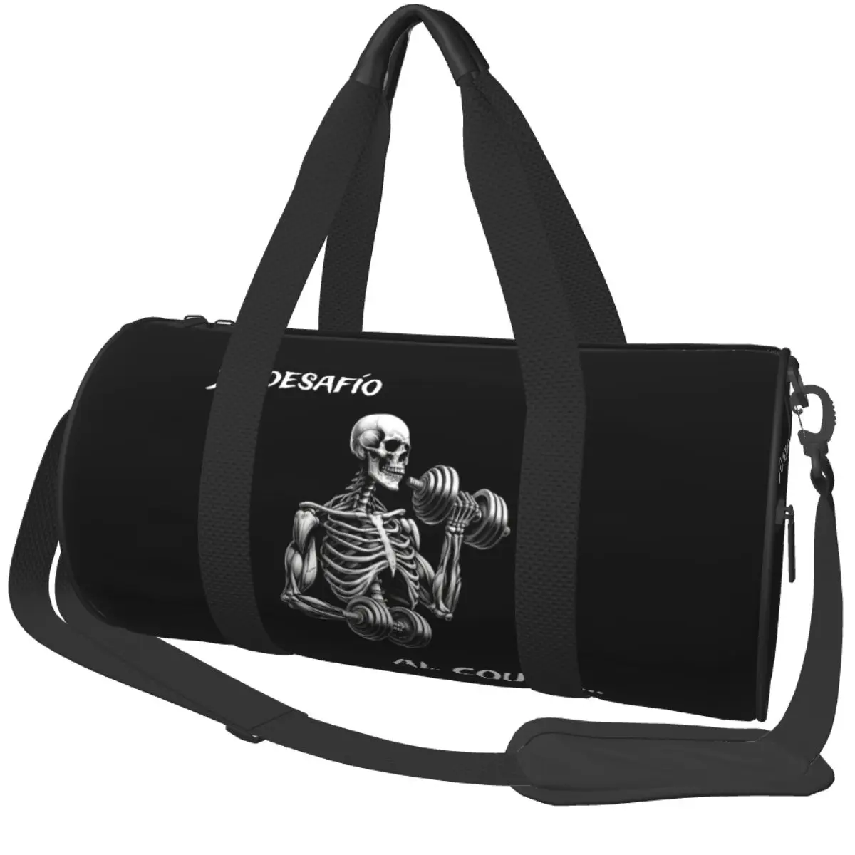 Skeleton Muscle Bodybuilding Lifting Workout Sports Bags Luggage Gym Bag Large Vintage Handbags Couple Print Oxford Fitness Bag