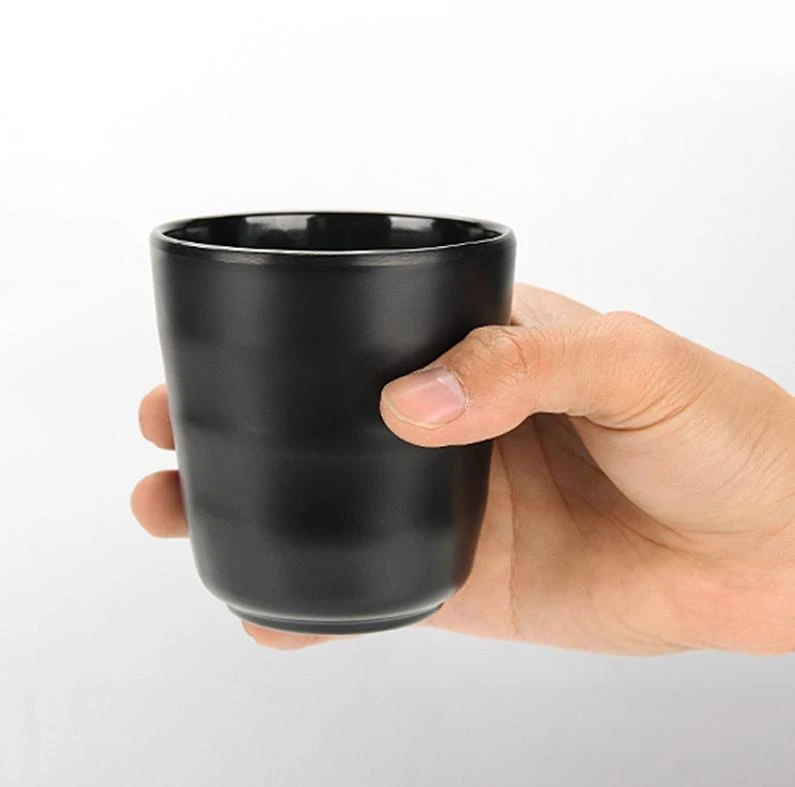 Japanese Style Restaurant Plastic Melamine Cup Black Tableware Hotel Tea Cup Water Coffee Cups Tableware ni639