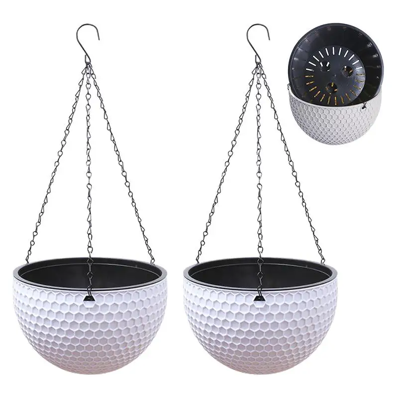 

Hanging Flower Pot Plants Suspending Baskets Self-Watering Strong Load Bearing Baskets Home Decor Hangers pots Accessories