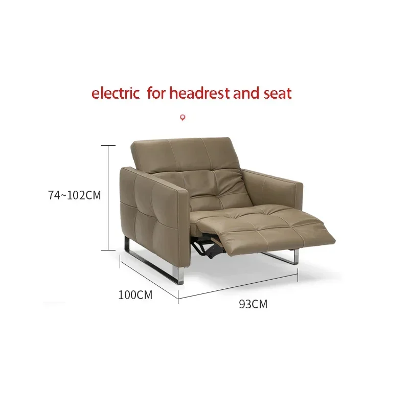 

-electric Recliner Relax Leisure Chair Theater Cinema Functional Genuine Leather Couch Living Room Sofa Nordic Muebles De Sala C
