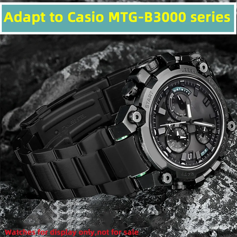 

MTG-B3000 Mod watchband for Casio G-SHOCK MTG B3000 stainless steel strap men's watch chain metal strap watch band with tool