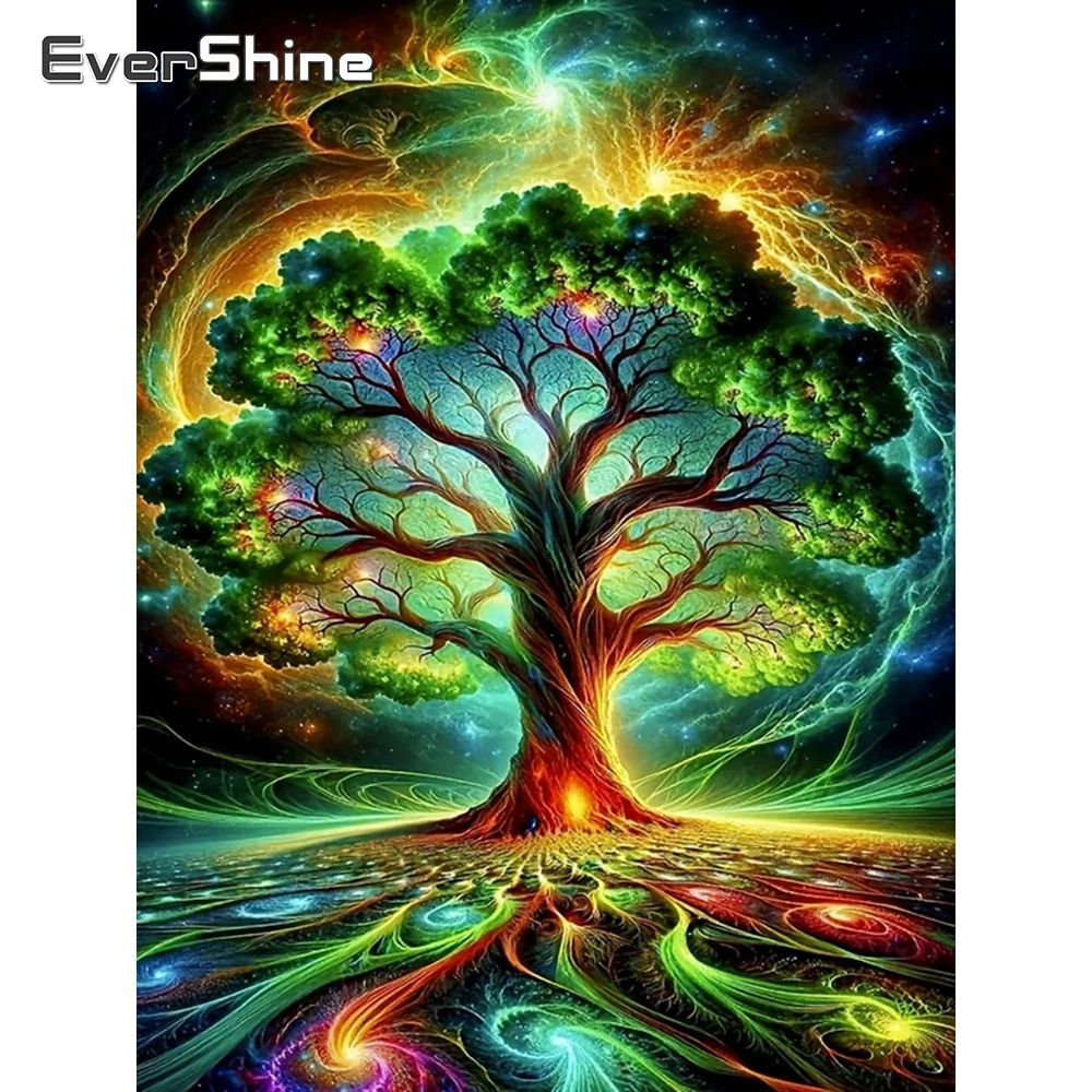 

Алмазная вышивка EverShine: Пейзаж с деревьями, полная квадратная вышивка стразами, картина-мозаика для дома и спальни, настенное искусство
