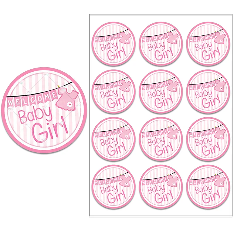 Hello Baby Welcome Baby Girl It Is A Girl Stickers Gender Reveal Baby Shower Party Decor Labels Welcome Newborn
