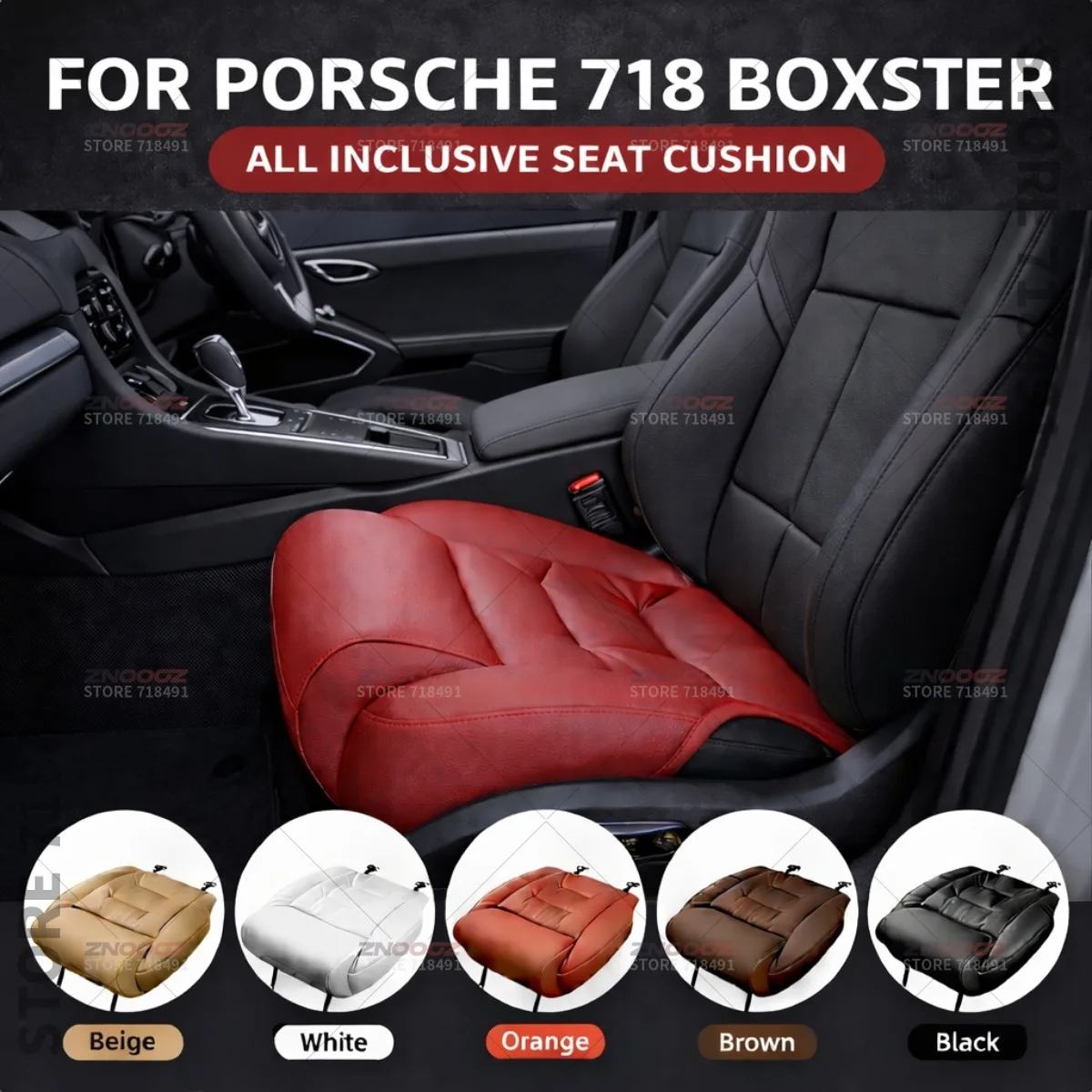 

For Porsche 718 Boxster Car Seat Leg Support Extension Seat Cover Memory Foam Extender Cushion Interior Accessories