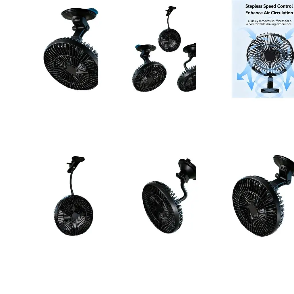 Mounted 8 Inch Car Fan for Cabin Cooling and Rear Area Comfort