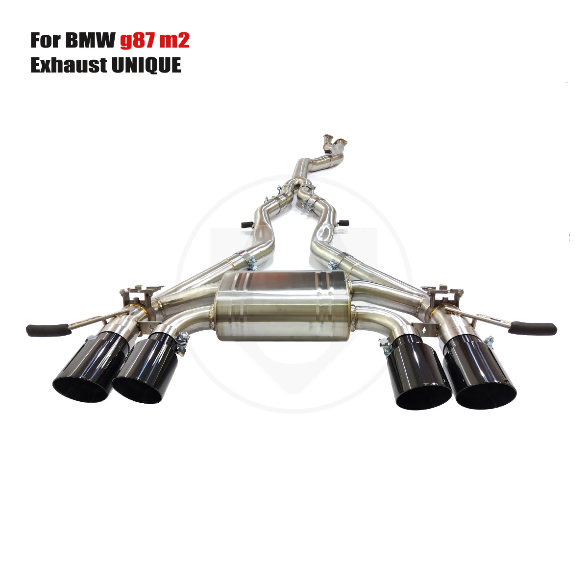 UNIQUE For g87 m2 Equal Length valve exhaust system 3.5Inch 89mm ss304 exhaust muffler