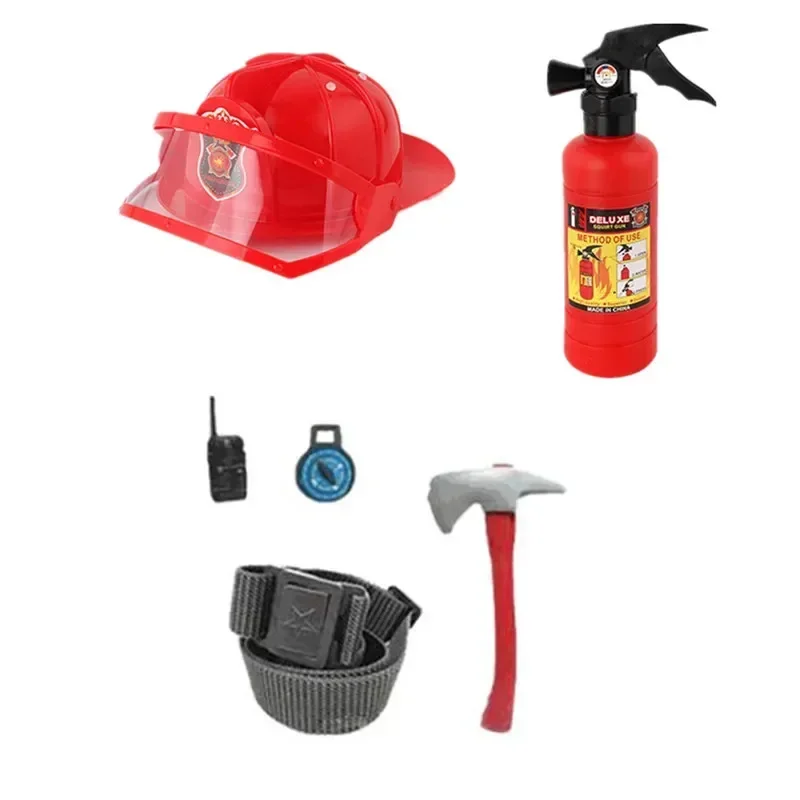 Halloween Cosplay Kids Firefighter Uniform Children Sam Fireman Role Work Clothing Suit Boy Girl Performance Party Costum Coslao - view 6