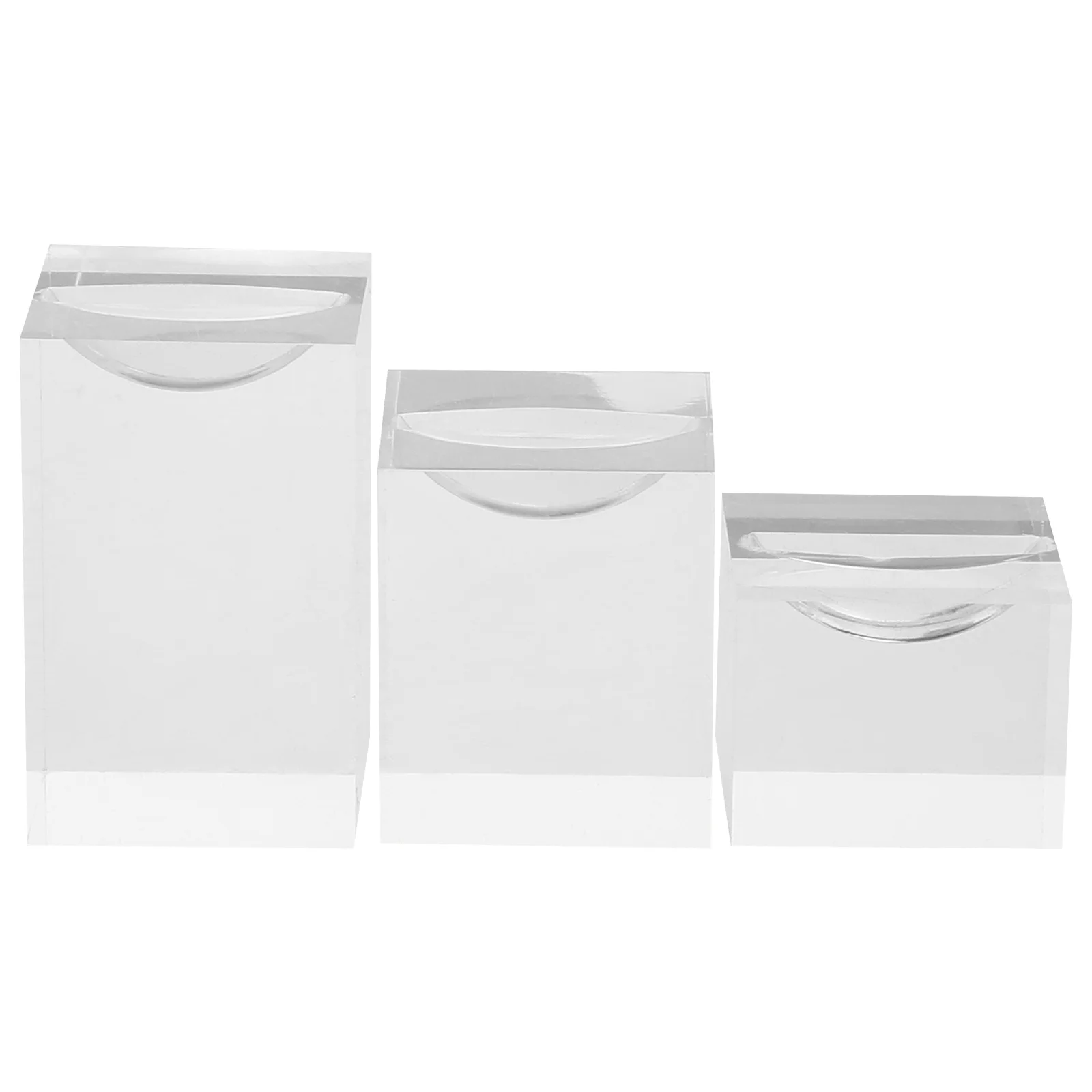 

3Pcs Transparent Acrylic Ring Holder Display Stand Jewelry Organizer for Desktop Showcase Storage Ring Stand Jewelry Holder