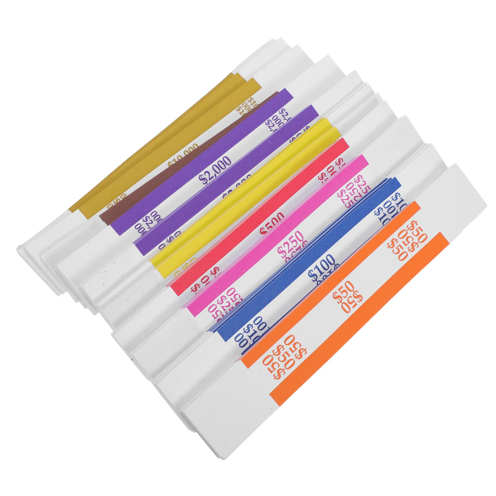 

400Pcs Self-Adhesive Cash Straps for Bills Money Bands Currency Wrappers Secure Sturdy Paper Money Straps for Banks Offices Home