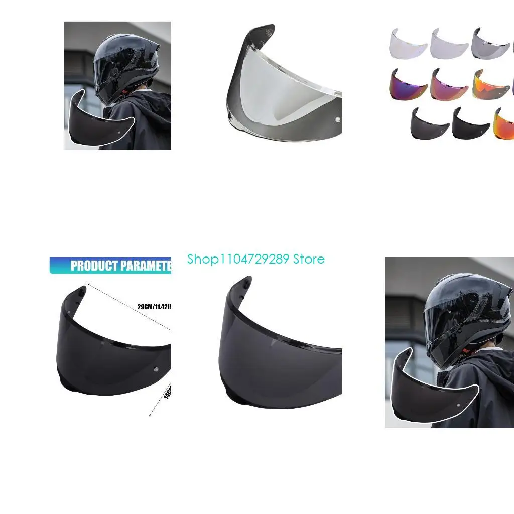 D8KE Helmet Lens for FF820 RAPID III, Curved Front Panel for Commute