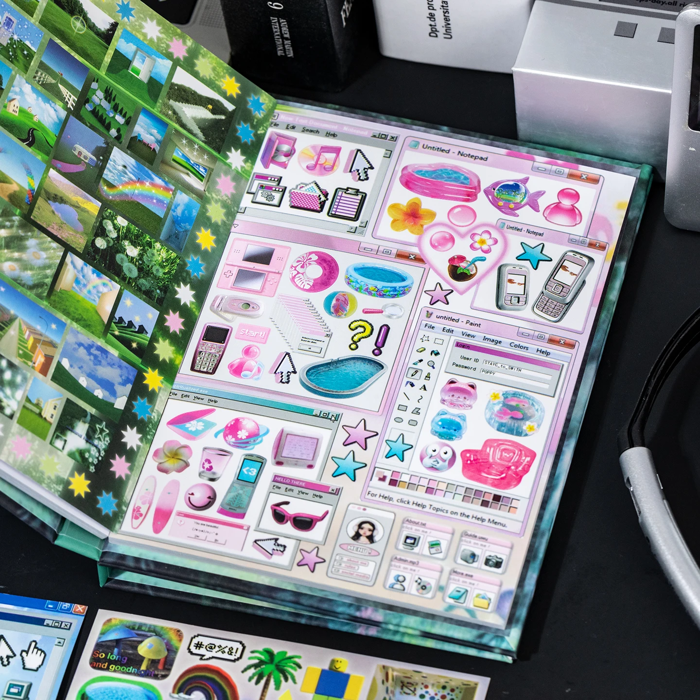 27sheets Multi Story Series Kawaii Mechanical Dream Core Pattern Die Cut Sticker Book DIY Diary Scrapbook Journal Supplie