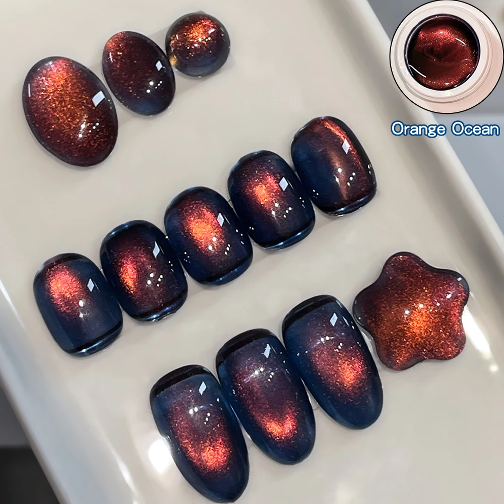 Kania 5 مللي 2025 موضة جديدة القط العين هلام طلاء الأظافر البرتقال الزجاج لون البحر المغناطيسي التدرج الخريف والشتاء مسمار الفن لوازم