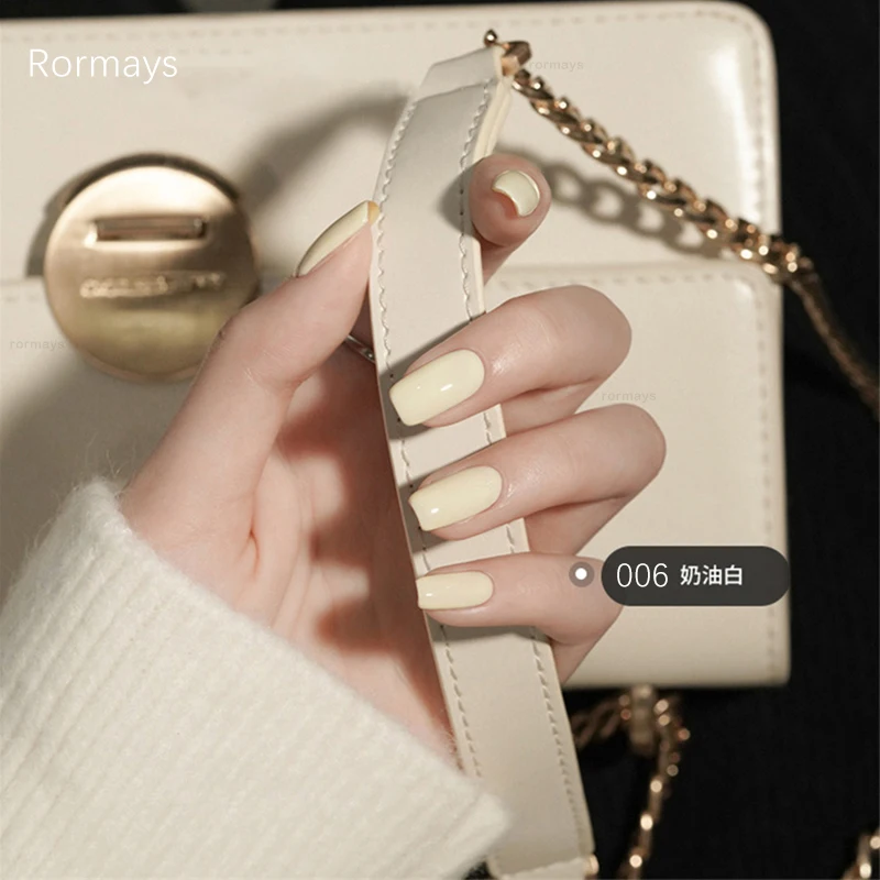 Rormays 1KG off white gel nail polish series cream varnish gel semi permanent UY LED large capacity nail salon special factory