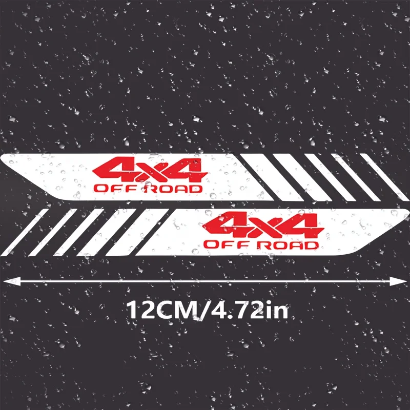 1 Pair 4x4 Off-Road Windshield Wiper Vinyl Sticker, Waterproof Car Decal for SUV & Truck Exterior Decor
