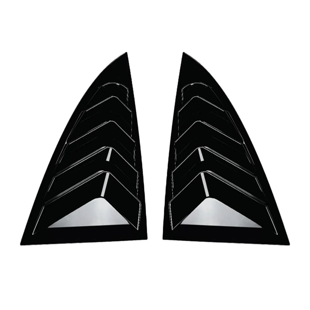 

Rear Car Window Shutter Cover for Tesla Model 3 Highland 2024 Louver Side Vent Trim Triangle Accessories, Black
