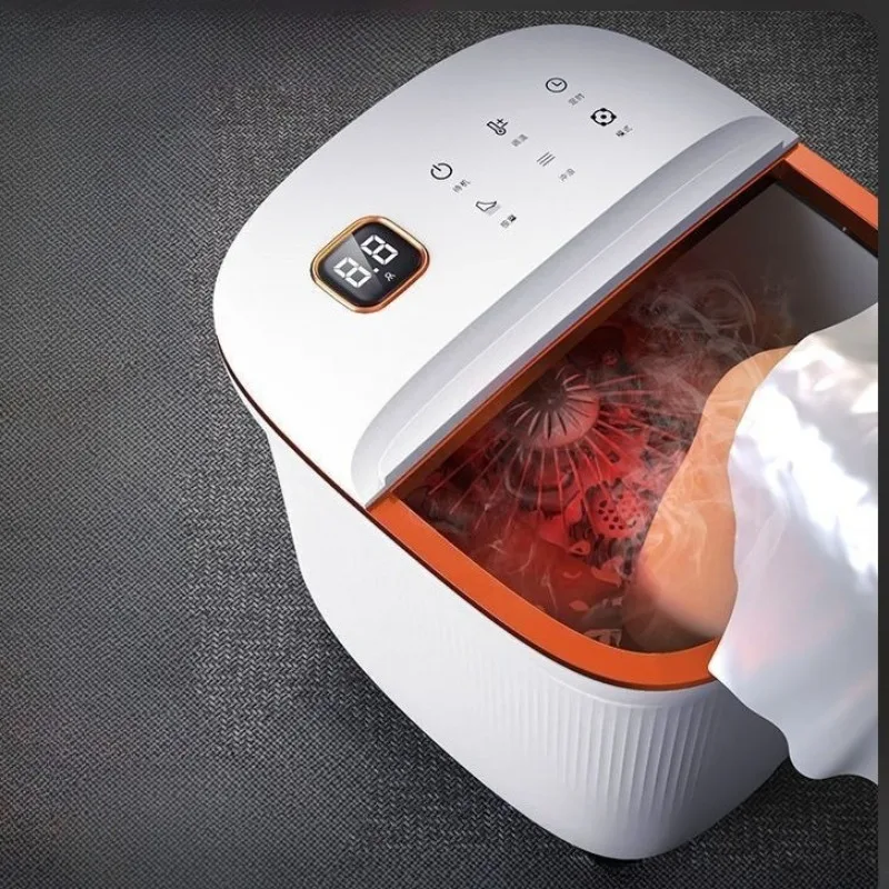 Masajeador de baño para pies con calor y Shiatsu -UV, burbujas de ozono, alivia el estrés y el dolor, remojo de pies, regalo de pedicura en casa para mamá/papá