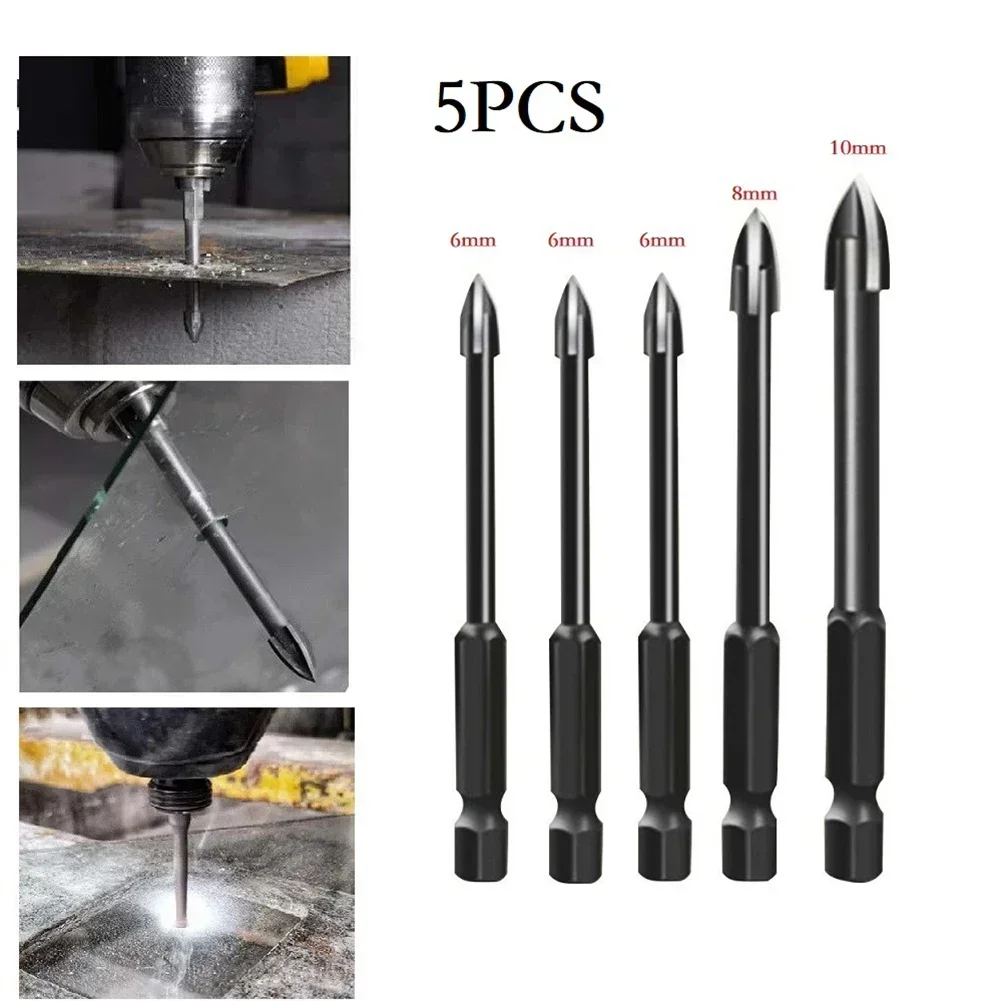 

Cross Hex Tile Bits Glass Ceramic Concrete Hole Opener Alloy Triangle Drill Size 6/8/10 Mm Drill Bits Glass Bits