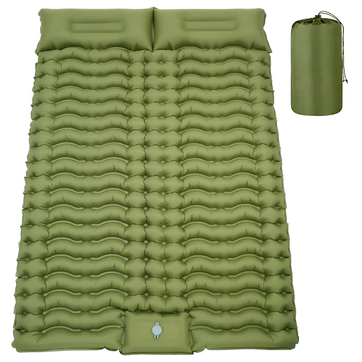 

Double Sleeping Pad Self Inflating Camping Mat with Pillow Built-in Foot Pump For Hiking Portable Waterproof Camping Pad
