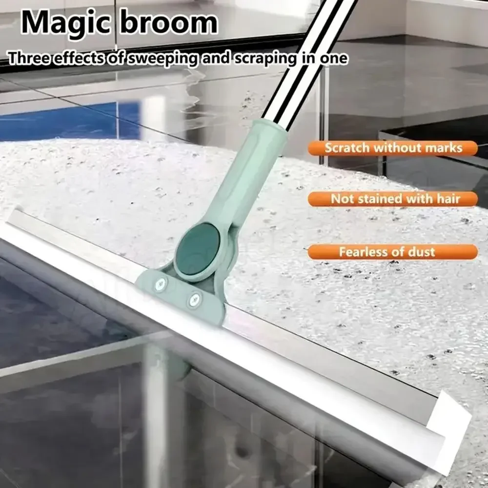 Wiper Flooring Cleaning Squeegee Magic Squeodo Silicone Mop Telescopic Broom Bathroom Wipe Sweeping Ground Scraping Floor Pole