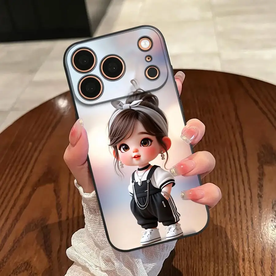 Funda Phone Cover Phone Case for Apple iPhone 17 Pro Max 12 14 13 XR XS MAX 16 15 Pro 7 8 11 17e Air Cartoon Girl  view 4