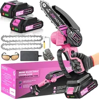 Www for Mini Chainsaw 6-Inch with 2 Battery, 21V Cordless power chain saws with Security Lock, Handheld Small Chainsaw