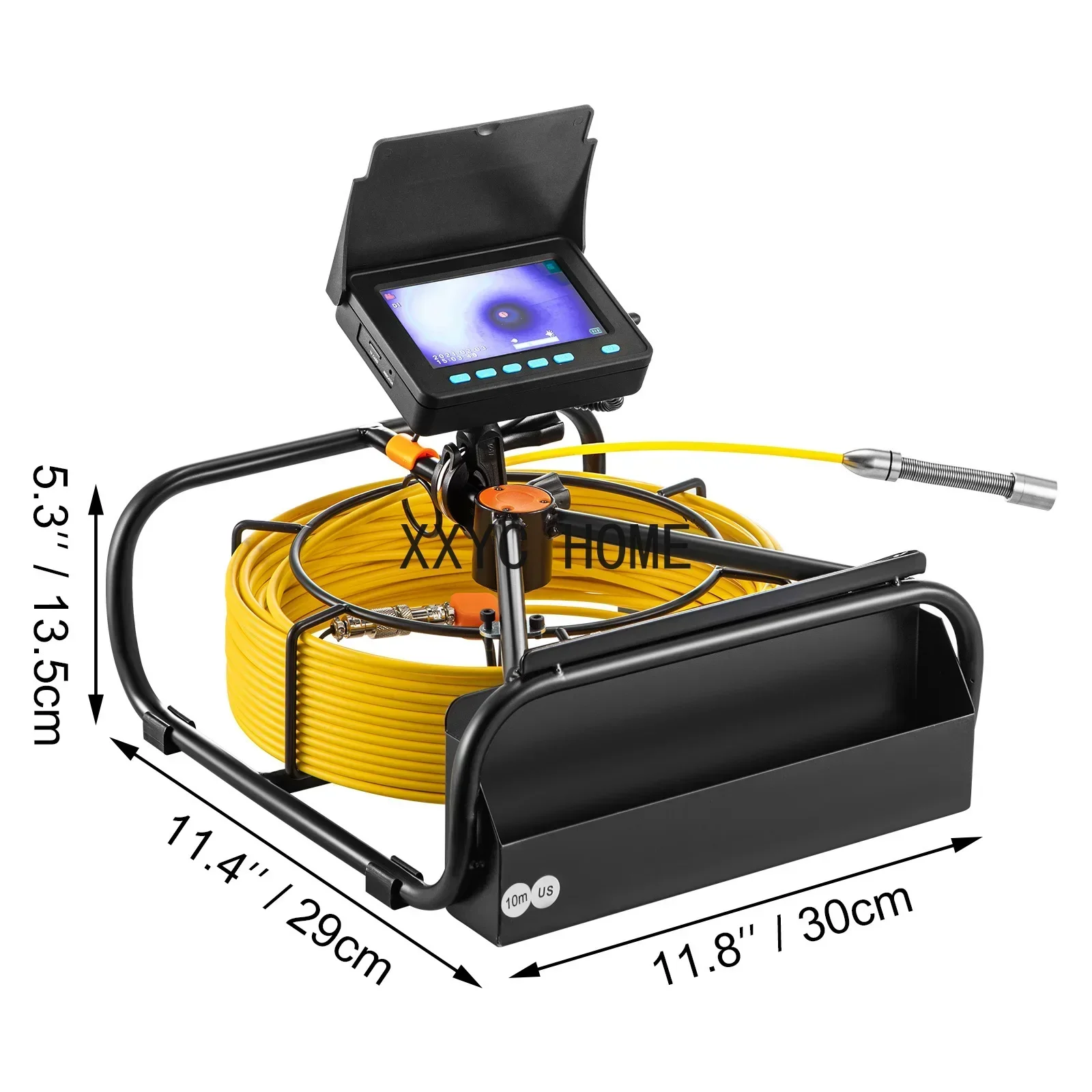TAO Pipe Inspection Camera DVR 16GB Micro SD Card 4.3in Monitor 10/20/30M Industrial Home Sewer Drain Endoscope IP68 8500mHA