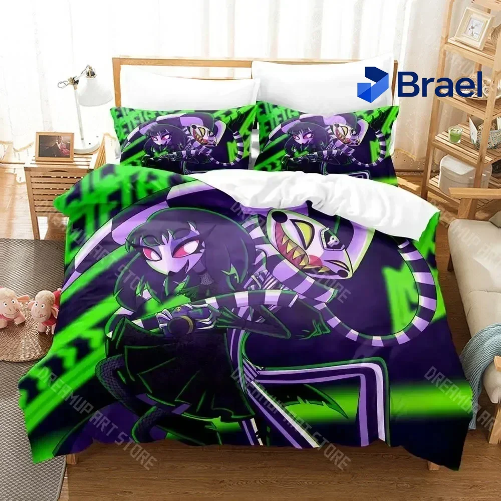 Exquisite 3D Print Loona Boss Bedding Set Cartoon Anime Three-piece Set Adult Kid Bedroom Duvetcover Sets 3D Kawaii Hot Sale